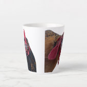 Latte mokkoppen kippenportretten mok (Voorkant)