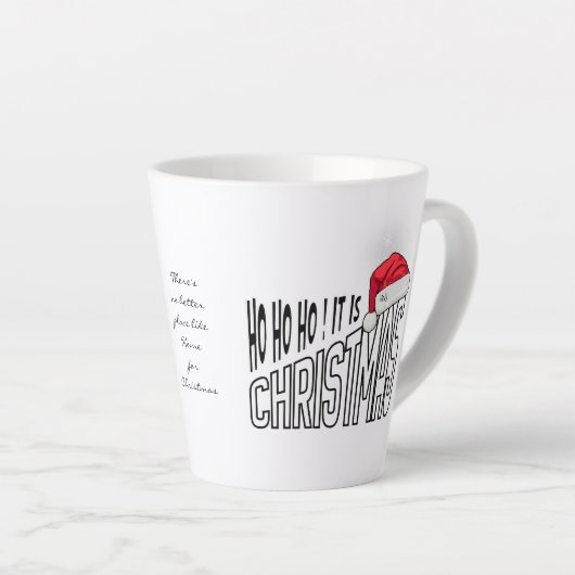 Latte Mug 12oz : It's Christmas (green) Latte Mok (Rechterhoek)