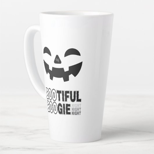 Latte Mug 17oz : HALLOWEEN Face Latte Mok (Linkerhoek)