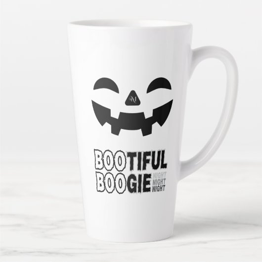 Latte Mug 17oz : HALLOWEEN Face Latte Mok (Rechts)