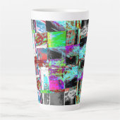 Latte Mug – Abstract Grid Latte Mok (Voorkant)