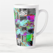Latte Mug – Abstract Grid Latte Mok (Rechts)