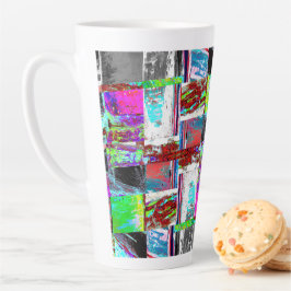Latte Mug – Abstract Grid Mok