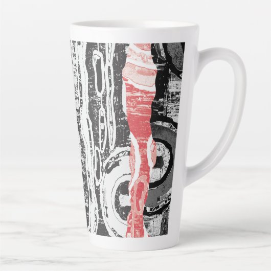 Latte Mug – Abstract Land Mok (Rechts)