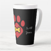 Latte Mug Animal Paw Print Latte Mok (Rechterhoek)