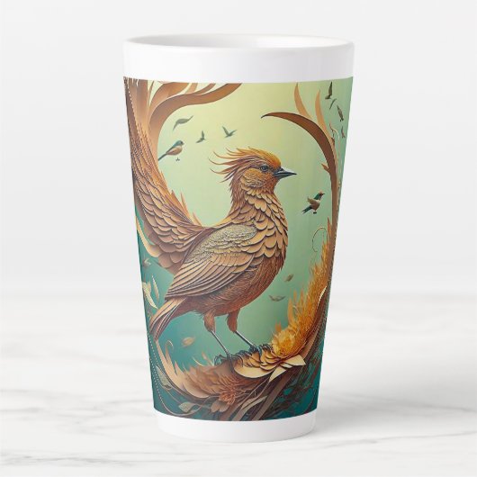 Latte Mug (Brown Bird) Mok (Voorkant)
