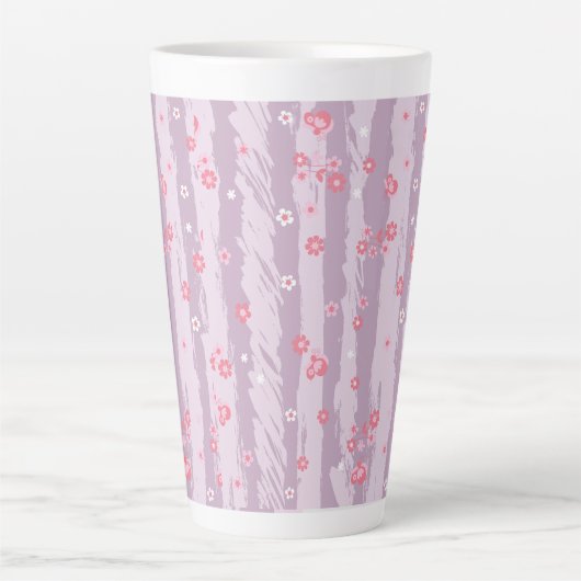 Latte Mug – Butterfly Garden Mok (Voorkant)