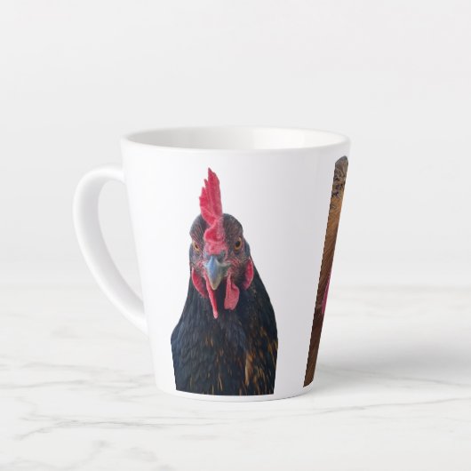 Latte Mug Chicken Portraits Latte Mok (Linkerhoek)
