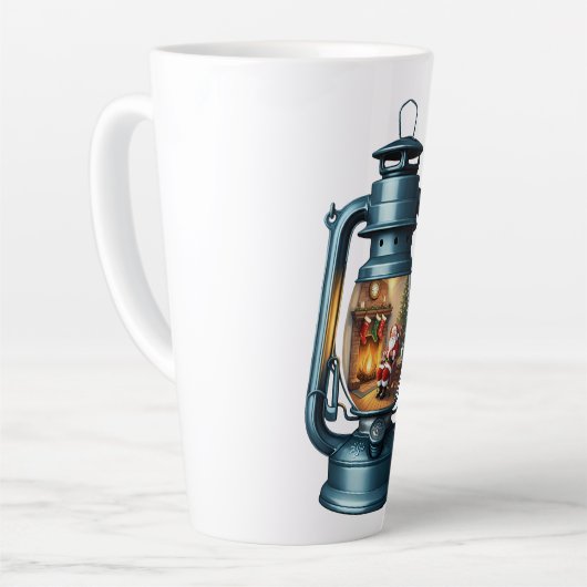 Latte Mug-Christmas Lantern Latte Mok (Linkerhoek)