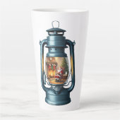 Latte Mug-Christmas Lantern Latte Mok (Voorkant)