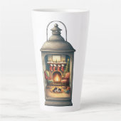 Latte Mug-Christmas Lantern Latte Mok (Voorkant)