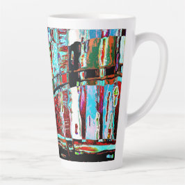 Latte Mug – Collapse Reflection Abstract Design Latte Mok