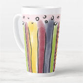 Latte mug colorfull stripes latte mok (Linkerhoek)