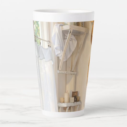 Latte Mug Curtain in the Wind Latte Mok (Voorkant)