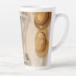Latte Mug Curtain in the Wind Latte Mok