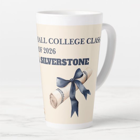 Latte Mug-Editable Grad Party Gift Latte Mok (Rechterhoek)