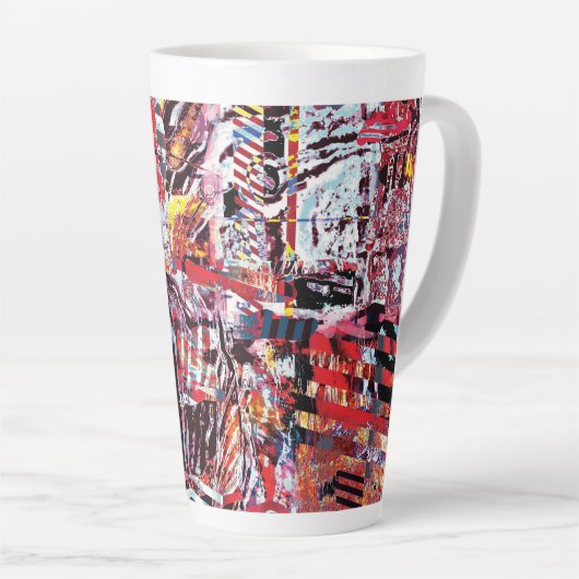 Latte Mug – Fragmented Pulse Latte Mok (Rechterhoek)
