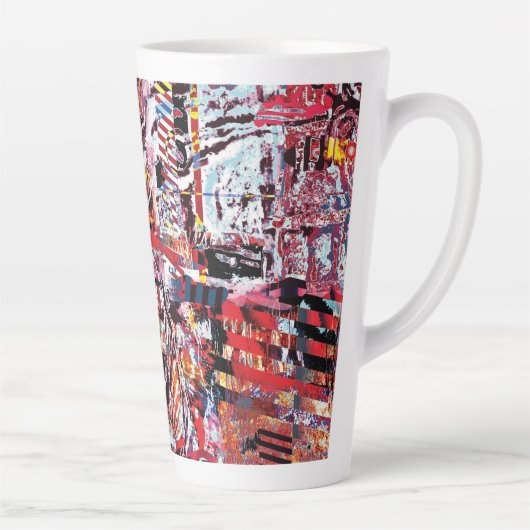 Latte Mug – Fragmented Pulse Mok (Rechts)