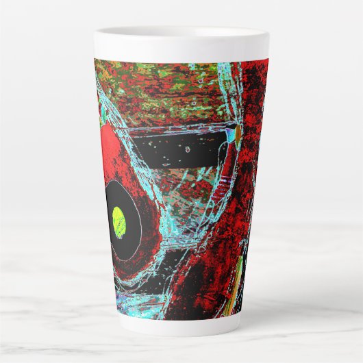 Latte Mug - Frequency Serpent Abstract Energy Latte Mok (Voorkant)