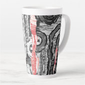 Latte Mug – Friction Lands Abstract Design Mok (Rechterhoek)