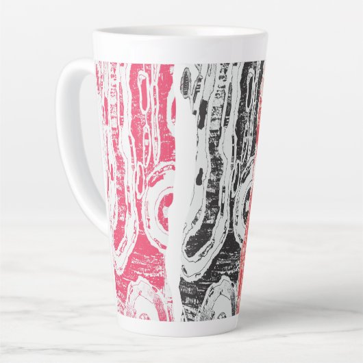 Latte Mug – Friction Lands Abstract Design Mok (Linkerhoek)