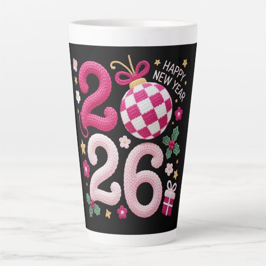Latte Mug-Happy New Year 2026 Mok (Voorkant)