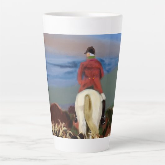 Latte mug Horse and hounds Latte Mok (Voorkant)