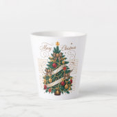 Latte Mug-Merry Christmas Latte Mug Mok (Voorkant)