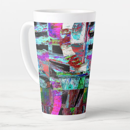 Latte Mug – Neon Pulse Latte Mok (Linkerhoek)