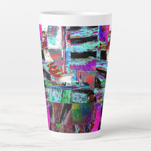 Latte Mug – Neon Pulse Mok (Voorkant)