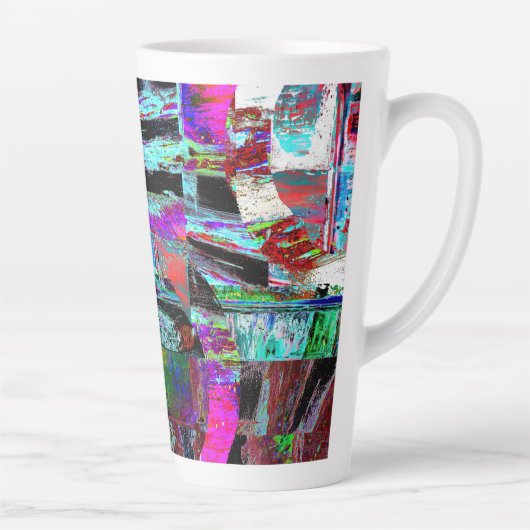 Latte Mug – Neon Pulse Mok (Rechts)