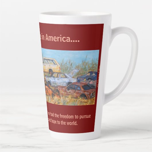 Latte Mug: Once Upon A Time iin America, burgundy Mok (Rechts)
