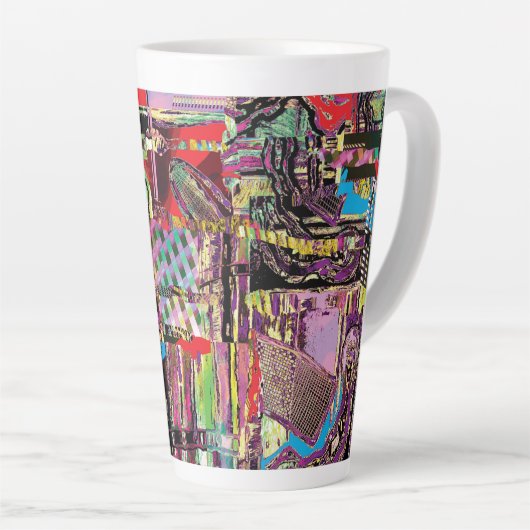 Latte Mug – Urban Fractals Latte Mok (Rechterhoek)