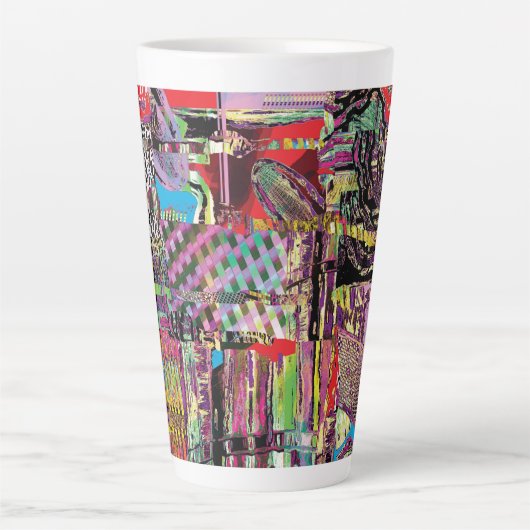 Latte Mug – Urban Fractals Mok (Voorkant)