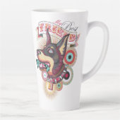 Latte Mug – Urban Loyalty Doberman Pop-Art Design Latte Mok (Rechts)