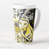 Latte Mug Urban Tree Owl & Wealth Surreal Pop-Art Mok (Rechterhoek)