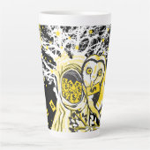 Latte Mug Urban Tree Owl & Wealth Surreal Pop-Art Mok (Voorkant)