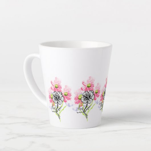 Latte Mug : Wild Flowers  Mok (Linkerhoek)