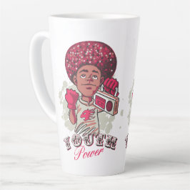 Latte Mug – YOUTH Power Afro & Boombox Urban Latte Mok