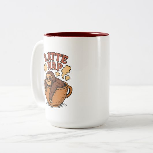 Latte Nap koffie Tweekleurige Koffiemok (Voorkant links)