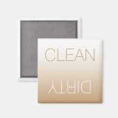 Latte Ombre Modern Clean Dirty Dishwasher Magnet (Voorkant / Achterkant)