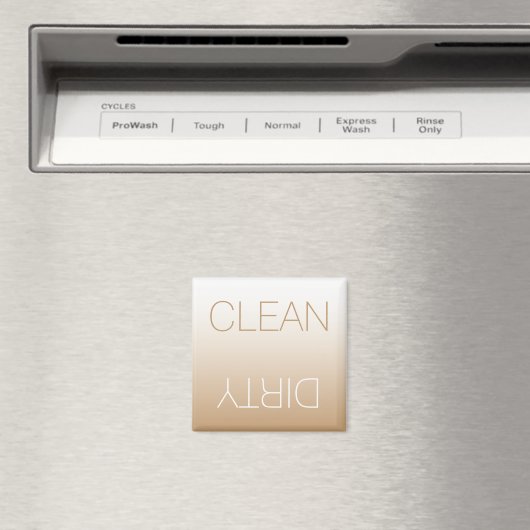 Latte Ombre Modern Clean Dirty Dishwasher Magnet (Insitu (Vaatwasser))