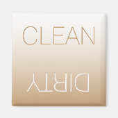 Latte Ombre Modern Clean Dirty Dishwasher Magnet (Voorkant)