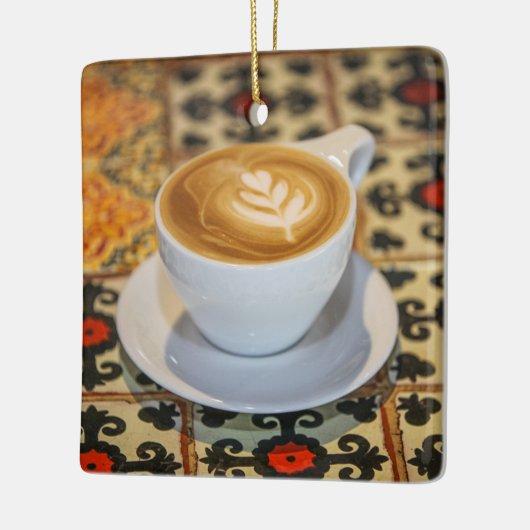 Latte on Mexican Tegel | Pescadero, Mexico Keramisch Ornament (Links)