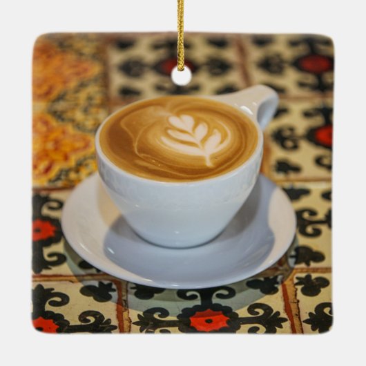 Latte on Mexican Tegel | Pescadero, Mexico Keramisch Ornament (Achterkant)