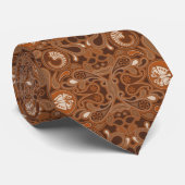 Latte Paisley Art Stropdas (Opgerold)