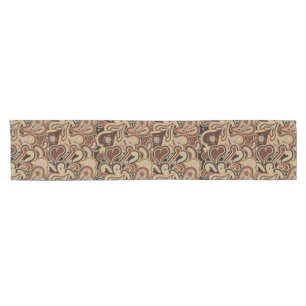 Latte Paisley Print Table Runner Korte Tafelloper