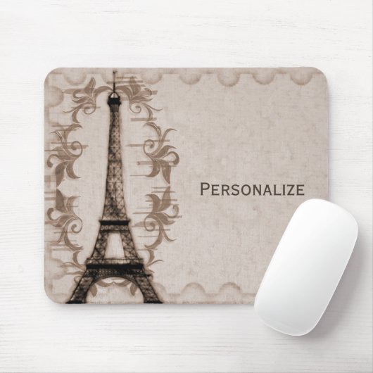 Latte Paris Grunge Mousepad Muismat (Met muis)