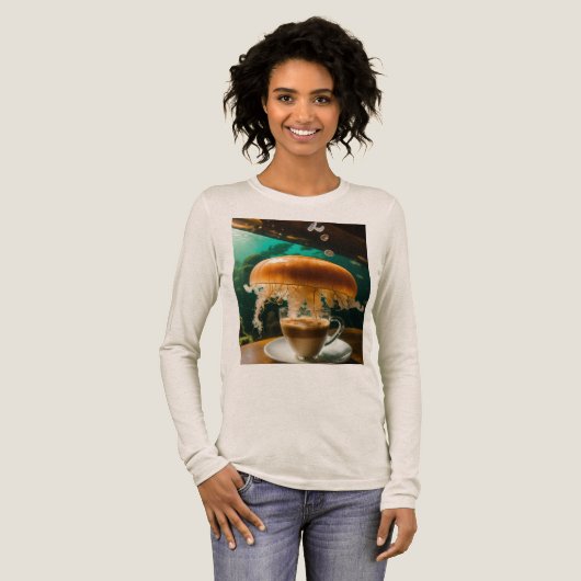 Latte Pauze Onder de Zee Tri-Blend Shirt (Voorkant)