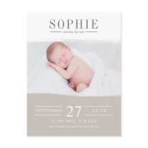 Latte perfectie foto geboorteaankondiging